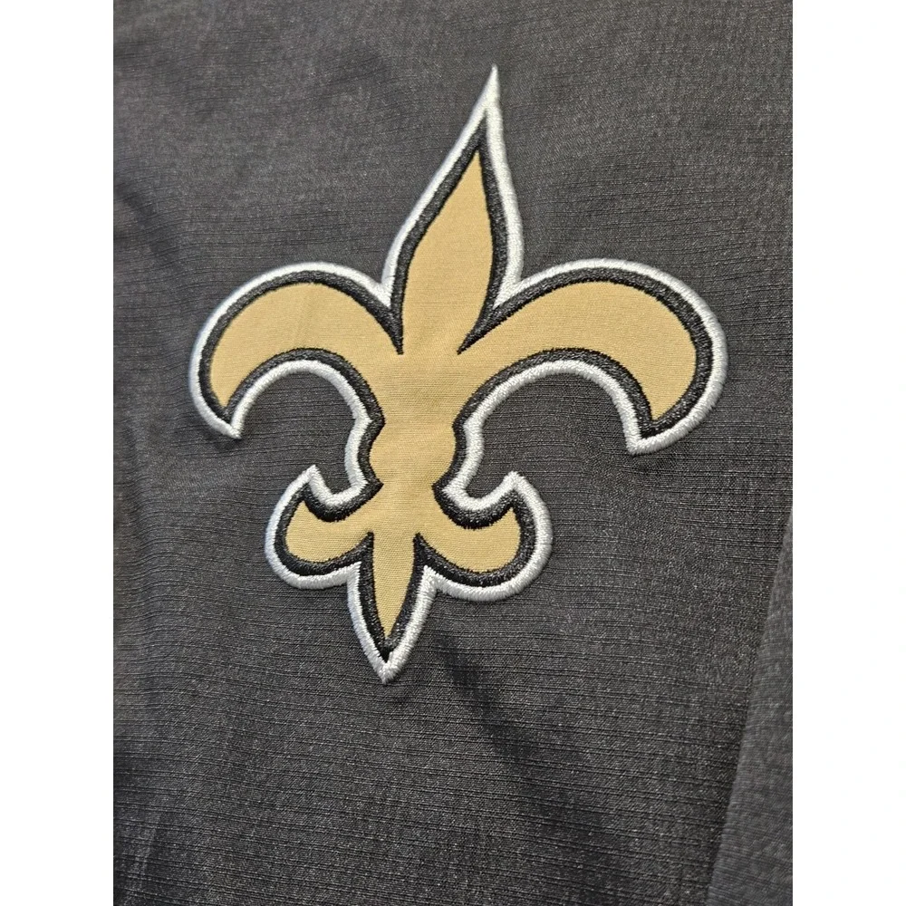 New Orleans Saints NFL‎ G-III Full Zip Jacket Men's M Black Gold Windbreaker